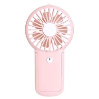 Aluan Handheld Fan Mini Portable Fan Powerful Small Personal Fans Speed Adjustable Rechargeable Battery Operated Eyelash Fan for Kids Woman Man Indoor Outdoor Travel Cooling with Lanyard, Pink