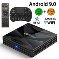 Android 9.0 TV Box, RK3318 4GB 64GB Dual WiFi 2.4G/5.8G BT 4.1 with Mini Keyboard Quad Core 3D 4K Ultra HD H.265 USB3.0 Set Top TV Box