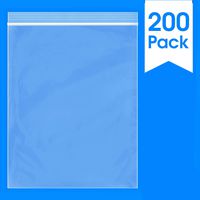 Spartan Industrial || 200 Count - 8" X 10" - 2 Mil Clear Plastic Reclosable Zip Poly Bags with Resealable Lock Seal Zipper (More Sizes Available)