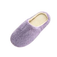BIKETAFUWY Women Warm Home Plush Soft Slippers Indoors Anti-Slip Winter Floor Bedroom Shoes Purple