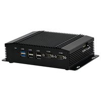 Fanless Industrial PC,Mini Computers,IPC,Windows 10 Pro/Linux Ubuntu,Intel J1900,(Black),[HUNSN BM18],[VGA/HDMI/2LAN/2RS232 RS422 RS485/2USB3.0/4USB2.0/SIM Card Slot/WiFi],(8G RAM/64G SSD/500G HDD)