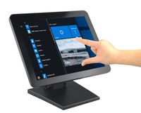 Angel Pos 15-Inch Capacitive LED Backlit Multi-Touch Monitor, True Flat Seamless Design Touchscreen, for Office, POS, Retail, Restaurant, Bar, Gym, Warehouse, No Driver Required
