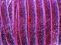 25y Two-Color Sparkle Glitter Velvet The Ribbon Headband Clips Bow 3/8" (C)