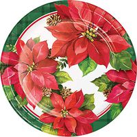 Creative Converting 332049case Poinsettia Dessert Plates, One Size, Multicolor