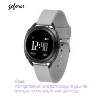 goforce Flora Fitness Activity Tracker Bluetooth Smart Watch for Women with Heart Rate Monitor Pedometer Distant Counter Calorie Burner Sleep Monitor Stainless Steel Case Waterproof 3ATM(Gray)