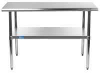 AmGood 18" X 36" Stainless Steel Work Table with Undershelf | NSF Certified | Kitchen Island | Restaurant Food Prep | Laundry Utility Bench | Garage Work Station