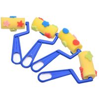 F-blue Practical Sponge Painting Brushes Kids Drawing Kits Early Learning Tools for Craft DIY Art Supplies