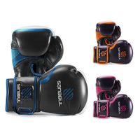 Sanabul Essential Gel Boxing Kickboxing Training Gloves (Black/Metallic Blue, 12 oz)