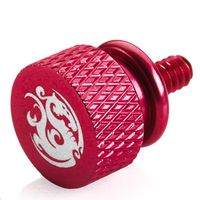 Bitspower M4 Aluminum Thumbscrew with Logo Deep Red