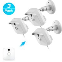 DG-Direct Blink Indoor Camera Wall Mount Bracket, Weather Proof 360 Degree Protective Adjustable Indoor and Outdoor Mount Cover Case for Blink Indoor Home Security Camera System (White(3 Pack))