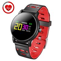 Smart Wristband Bracelet with Blood Pressure Heart Rate Monitor | Health Sport Band Watch Bluetooth Waterproof IP67 with Pedometer Calorie Counter for iPhone & Android (Black) (TPU Black)