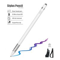 Stylus Pen Compatible for Apple iPad, 2 in 1 Rechargeable High Accuracy and Smooth Pencil with Ultra-fine Copper Tip/Mesh Tip Compatible iPad Pro/iPhone/iPad Mini/Samsung and Other Android Devices