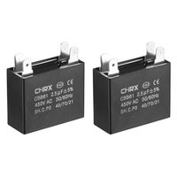 uxcell CBB61 Run Capacitor 450V AC 2.5uF Doule Insert Metallized Polypropylene Film Capacitors for Ceiling Fan 2pcs