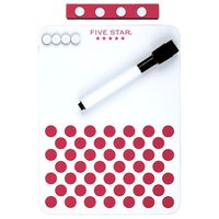 Five Star Locker Accessories, Locker Dry Erase Board + Locker Push Pin Board, Magnetic, 6" x 8", Red (73543)