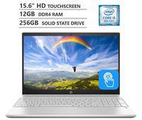 HP Pavilion 15.6" HD Micro-Edge WLED-Backlit Touchscreen Laptop, Intel Core i5-8250U Quad-Core Processor Up to 3.40 GHz, 12GB Memory, 256GB Solid State Drive, 802.11b/g/n/ac, Windows 10 Home, Blue