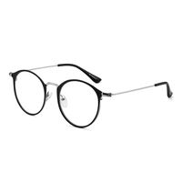 GLINDAR Retro Round Computer Glasses Metal Circle Frame Bule light Blocking Glasses for Women Reduce Eye Strain Black