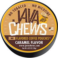 Java Chews, Premium Flavored Coffee Pouches, No Tobacco, No Nicotine Smokeless Alternative, Caramel (5 Cans)