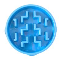 Outward Hound Fun Feeder Slo-Bowl Healthy Slow Feeding Dog Bowl, Large, Blue