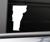 Nashville Decals Vermont Vinyl Decal Laptop Car Truck Bumper Window Sticker, 6.5" x 4", White
