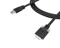 USB 3.0 A/M to Micro B/M with Dual Screw Locking Cable, 5m (15 ft.), SuperSpeed Supported, USB3 Vision Camera Compatible