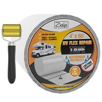Ziollo RV Flex Repair Tape | White | 4 inch x 50 Foot Roll | Seal and Waterproof Roofs | Bond to EPDM Rubber with Butyl Sealant | Seam | Vent | Skylight | Flashing | Motorhome | Trailer | Camper |