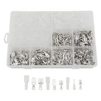 WMYCONGCONG 720 PCS Male Female Spade Connector Crimp Quick Connectors Wiring Terminals Block with Insulating Sleeve 2.8mm 4.8mm 6.3mm