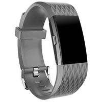 Wensltd Sports Silicone Bracelet Strap Band For Fitbit Charge 2 (gray)