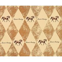 Horseshoe Gift Packaging Holiday Harlequin Horses Gift Wrap Roll