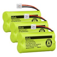 iMah Ryme B2-2 BT18433/BT28433 Phone Battery Compatible with AT&T and VTech BT18433 BT28433 BT184342 BT284342 BT183348 BT283348 T-T104 BT-1011 BT-1018 BT-1022 BT-1031 (Pack of 3)