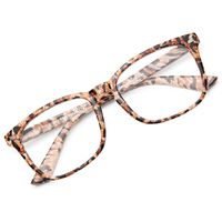 GAOYE Blue Light Blocking Glasses for Women Men,Square Nerd Eyeglasses Anti UV Ray Computer Gaming Glasses - GYC8082 (Leopard/Umber/Transparent Lens)