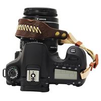 Matoger Leather Wrist Strap Side axis camera micro sigle camer for SLR camera Canon Nikon Sony (Coffee)