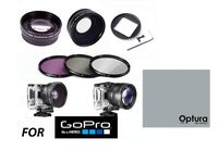 for GOPRO HERO3 HERO4 HERO5 HERO6 HERO7 Black Wide Angle Lens+TELEPHOTO Zoom Lens +HD Filter KIT UV-CPL-FLD
