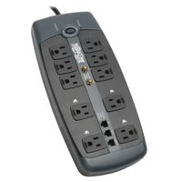 Datacom Surge Protector, 10 Outlet, Black