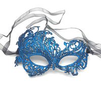 iMapo Masquerade Masks, Women's Sexy Lace Venetian Style Eye Mask for Opera Halloween Dancing Evening Party Costume Ball - Phoenix (Vintage Blue)