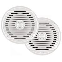 Jensen MS6007WR 6.5" Coaxial Waterproof White Speaker, 60 Watts Max power handling, Sensitivity @ 1W/1 Meter 88 dB, Frequency Response 65Hz-20kHz, Nominal Impedance 4 Ohms