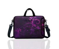11.6-Inch to 12.5-Inch Neoprene Laptop Shoulder Messenger Bag Case Sleeve for 11 11.6 12 12.2 12.5" Inch Chromebook/Tablet/Notebook/Macbook Pro/Air (Purple Flower)