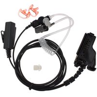 AOER 3' 2-Wire Coil Earbud Audio Mic Surveillance Kit for Motorola Two-Way Radio XTS5000 HT1000