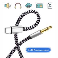 USB C to 3.5mm Audio Aux Cable, Electop Type C Male to 3.5mm Male Extension Stereo Aux Jack Audio Cord Adapter Compatible with Pad Pro, Google Pixel 3/3XL/2/2XL, Moto Z, HTC U11 12, Huawei（3.3ft）