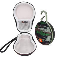 JBL Clip 3 IPX7 Waterproof Portable Bluetooth Speaker On-The-Go Bundle with gSport Deluxe Travel Case (Green Camo)