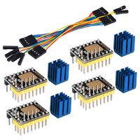 KINGPRINT TMC2130 V3.0 Stepper Motor StepStick Mute Silent Driver with Heatsink for 3D Printer Control Board 4 Packs(SPI)