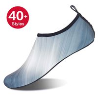 Womens and Mens Kids Water Shoes Barefoot Quick-Dry Aqua Socks for Beach Swim Surf Yoga Exercise (Gray/Gradient, S)