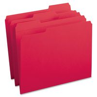 Smead File Folder, Reinforced 1/3-Cut Tab, Letter Size, Red, 100 per Box (12734)