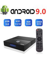 Android 9.0 TV Box, Mini TV Box 4GB RAM 64GB ROM Amlogic S905X2 Quad Core Cortex-A53 2.4/5G Streaming Media Player 3D 4K HDR Ultra HD with Bluetooth 4.2 and USB 3.0