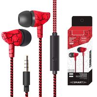 Wanbigo Wired 3.5mm Braided Crack Earphone, Noise Cancelling Music Headset with Mic Earbud Headphones
