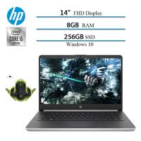 2020 Newest HP 14" Premium FHD IPS Laptop, 10th Gen i5-1035G4 (up to 3.7GHz), 8GB RAM, 256GB SSD, HDMI, WiFi, Bluetooth, Windows 10 W/ Ghost Manta Gaming Mouse