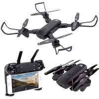 HuiShuTek FPV RC Quadcopter Drone with Dual Camera 720P HD Live Video WiFi 2.4GHz 6-Axis Gyro, Optional Sight, One Key Return and Headless Mode, Altitude Hold,RTF Drone for Kids&Beginners ，Foldable