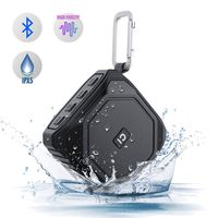 Bluetooth Speakers Waterproof, Portable Wireless Speaker with Built-in Mic Outdoor Speakers Bluetooth with HD Sound and Bass Wireless Speaker for Shower,Pool,Beach,Party (Black)