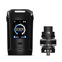 IT'S A SKIN Decal Vinyl Wrap for Smok Species 230W TFV8 Baby V2 Vape Sticker Sleeve Cover/Carbon Fiber Carbon Fibre Graphite