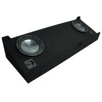 Compatible with 2007-2013 Chevy Silverado Crew Cab Truck Harmony R104 Dual 10" Sub Box Enclosure