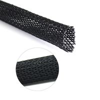 Black PET Expandable Sleeving Cord Protector Wire Loom Tubing Cable Sleeve for USB Charger Cable Power Cord Audio Video Cable Can Protect Cat Dog from Chewing Cords